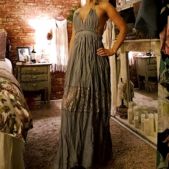 Gray Maxi Dress - Picture 4 of 6